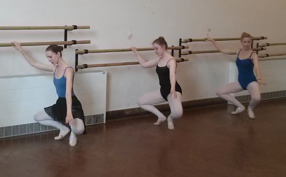 Adult ballet class